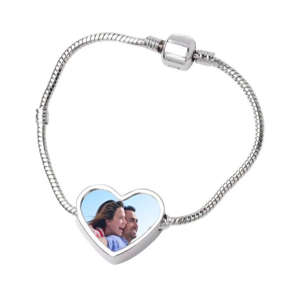 Pandora Style Personalised Heart Bracelet  Thumbnail