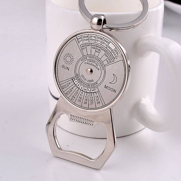 Perpetual Calendar and Bottle Opener Keyring Thumbnail
