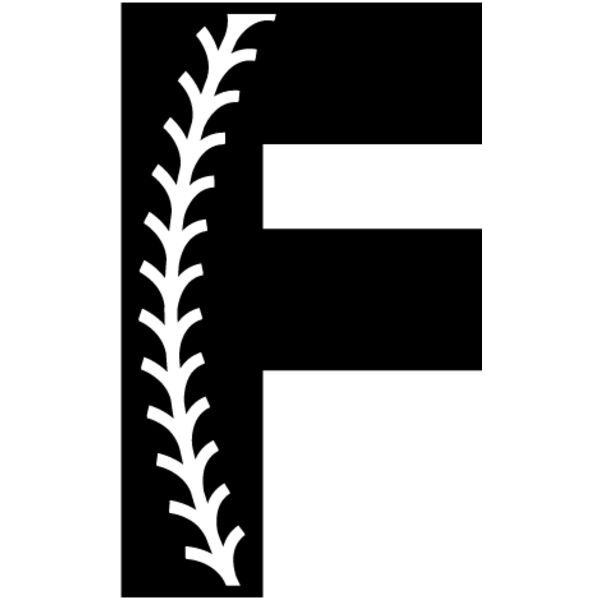 Baseball Alphabet F right Thumbnail