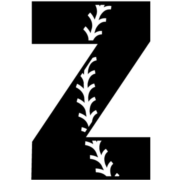 Baseball Alphabet Z right Thumbnail