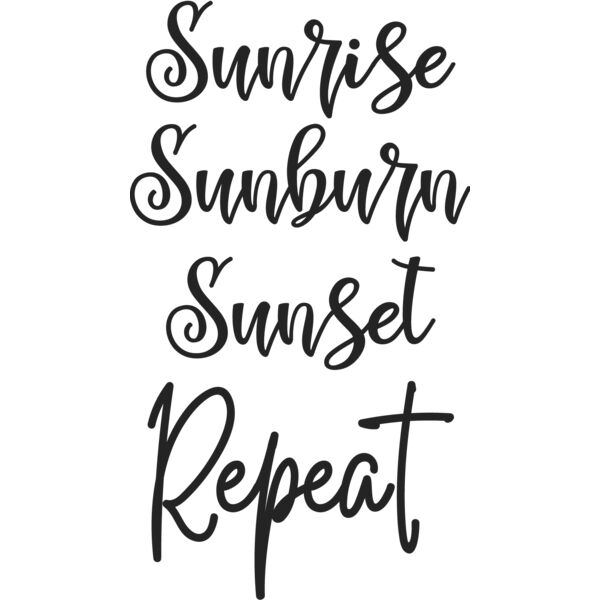 Sunrise Sunburn Sunset Repeat Thumbnail