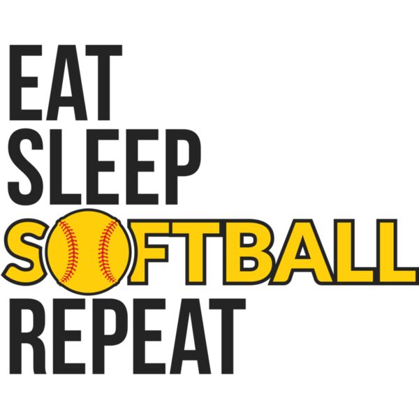 Eat sleep softball repeat Thumbnail